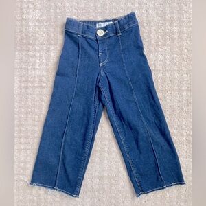 Zara Kids Dark Blue Denim Wide Leg Pants 4T